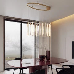 5468/118L ODEON LIGHT SPIRA подвесная LED-люстра, сатинированная латунь, коричневые рельефные подвески, 118 Вт, 3500 К, IP20, 220 В 5468/118L ODEON LIGHT SPIRA подвесная LED-люстра, сатинированная латунь, коричневые рельефные подвески, 118 Вт, 3500 К, IP20, 220 В