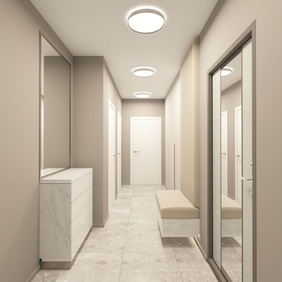 DK6510-WH/1 Накладной светильник, LED, 40W, IP 20, 3000K - 6500K, белый, металл, полимер