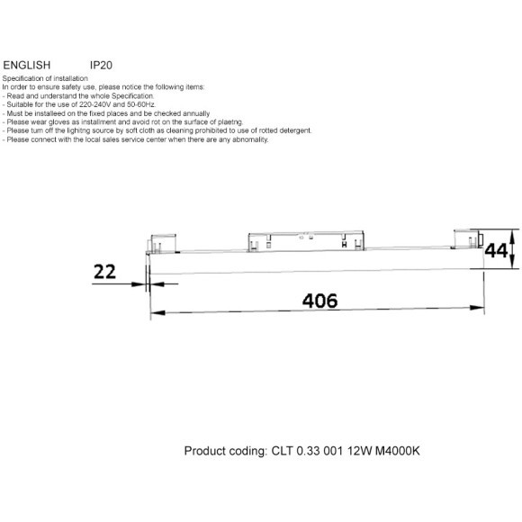 Светильник трековый магнитный Crystal Lux CLT 0.33 001 12W WH M4000K 1409/341 Светильник трековый магнитный Crystal Lux CLT 0.33 001 12W WH M4000K 1409/341