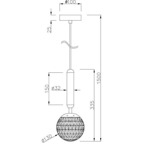 Светильник подвесной Stilfort 2098/00/01P серия Felis Светильник подвесной Stilfort 2098/00/01P серия Felis
