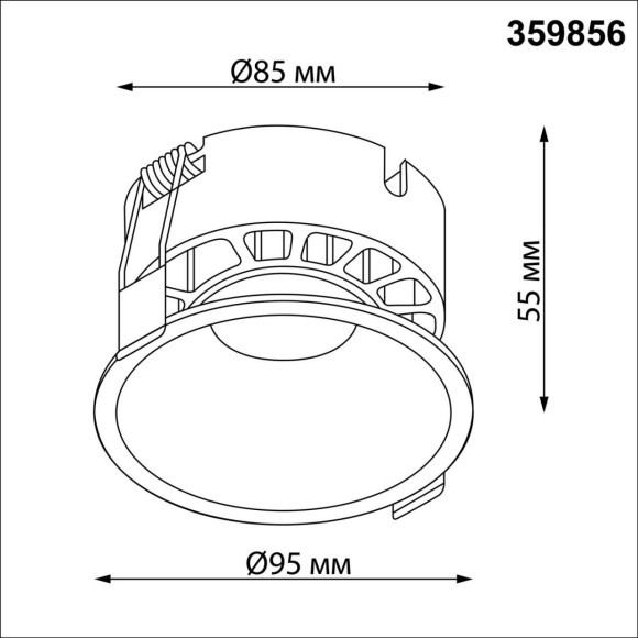 359856 WIR NT25 506 бронза Светильник встраиваемый с переключателем цв. температуры IP20 LED 18W 220-240V 2700К\3200К\4000К NOVA