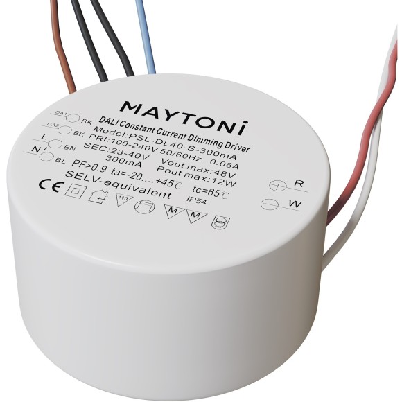 Блок питания 23-40В 12Вт IP54 Maytoni Dali PSL-DL40-S-300mA Блок питания 23-40В 12Вт IP54 Maytoni Dali PSL-DL40-S-300mA