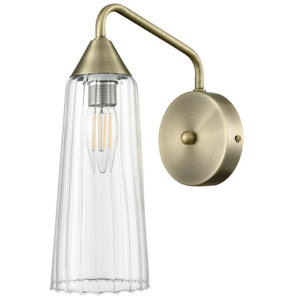 6584/1W MODERNI LN24 бронза/прозрачный, металл/стекло Бра E14 1*40W 220V DOLIANA