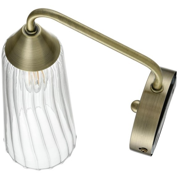 6584/1W MODERNI LN24 бронза/прозрачный, металл/стекло Бра E14 1*40W 220V DOLIANA