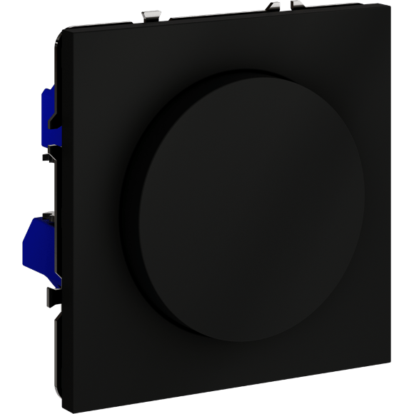 Светорегулятор встраиваемый VOLTUM S70 поворотно-нажимной 600 Вт, (черный матовый)