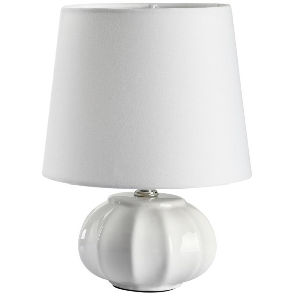 8145/1T MODERNI LN25 белый, керамика/текстиль Настольная лампа Е27 1*60W 220V HAMA