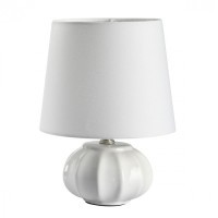 8145/1T MODERNI LN25 белый, керамика/текстиль Настольная лампа Е27 1*60W 220V HAMA