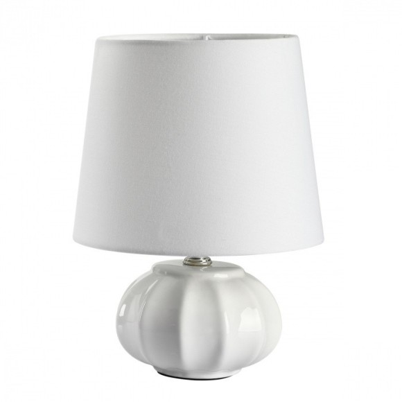8145/1T MODERNI LN25 белый, керамика/текстиль Настольная лампа Е27 1*60W 220V HAMA