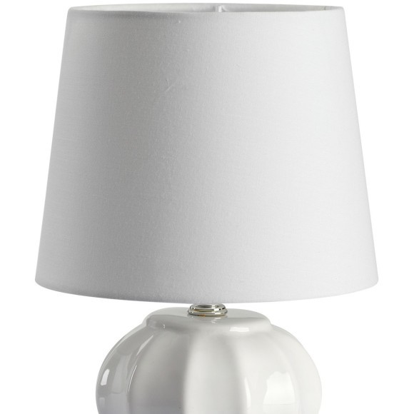 8145/1T MODERNI LN25 белый, керамика/текстиль Настольная лампа Е27 1*60W 220V HAMA