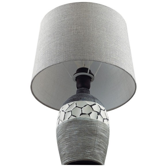 8118/1T COMFI LN25 серый, керамика/текстиль Настольная лампа E27 1*60W 220V AVALONA