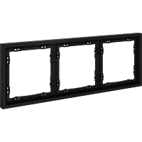 Рамка пластиковая VOLTUM S70 на 3 поста, (черный матовый)