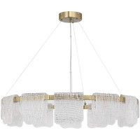 SL6021.203.66 Светильник подвесной ST-Luce золотистый/прозрачный LED 1*66W 4000K VOILE