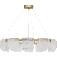 SL6021.203.66 Светильник подвесной ST-Luce золотистый/прозрачный LED 1*66W 4000K VOILE SL6021.203.66 Светильник подвесной ST-Luce золотистый/прозрачный LED 1*66W 4000K VOILE
