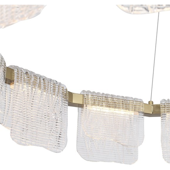 SL6021.203.66 Светильник подвесной ST-Luce золотистый/прозрачный LED 1*66W 4000K VOILE SL6021.203.66 Светильник подвесной ST-Luce золотистый/прозрачный LED 1*66W 4000K VOILE