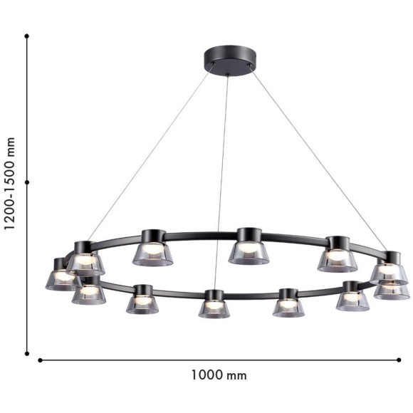 Подвесная люстра Twix 4247-12P Подвесная люстра Twix 4247-12P