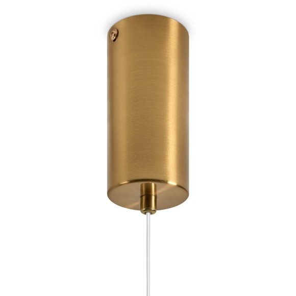 Freya Herb FR5633PL-L6BS Дизайнерский подвесной светильник в стиле модерн и ар-деко, LED 6 Вт, 3000К, CRI 80, 250 лм, 120°, 220V, диаметр 100 мм, высота 640-2520 мм, металл цвета латунь, плафон стекло прозрачное