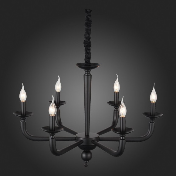 SL1114.403.06 Люстра подвесная ST-Luce Черный E14 6*40W FORTEZA