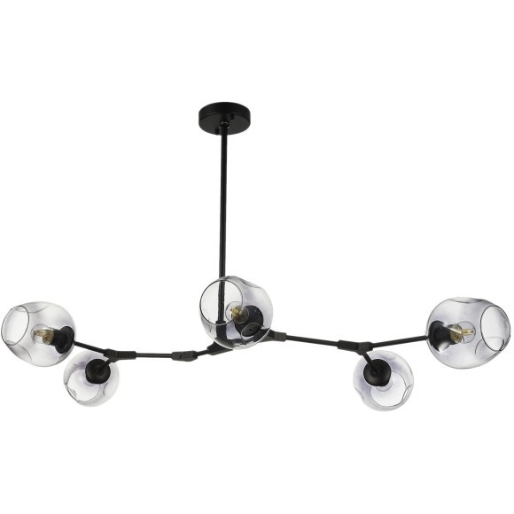 SLE154843-05 Светильник подвесной Черный/Дымчатый E27 5*40W RAMETTO SLE154843-05 Светильник подвесной Черный/Дымчатый E27 5*40W RAMETTO