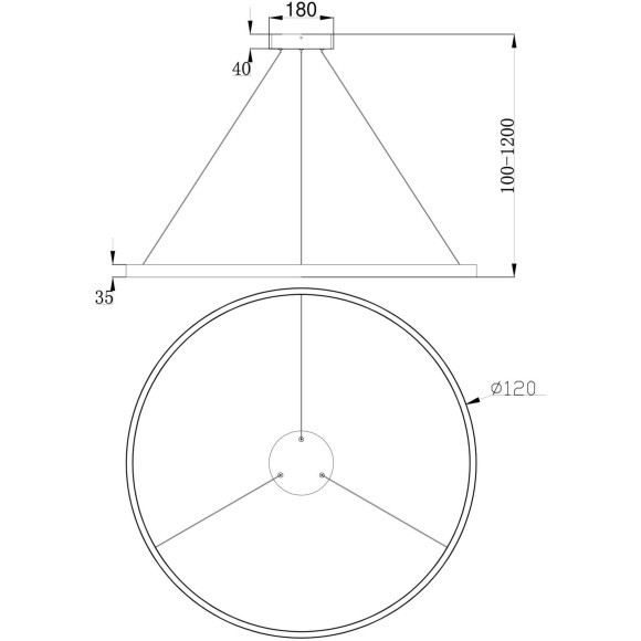 Подвесной светильник светодиодный Rim MOD058PL-L65BS4K