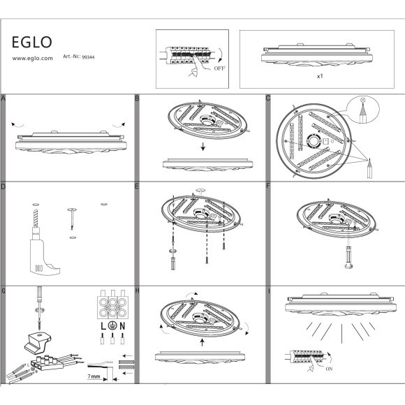 99344 EGLO BENARIBA (Бенариба) накладной LED-светильник, 22 Вт, 3000 K, белый 99344 EGLO BENARIBA (Бенариба) накладной LED-светильник, 22 Вт, 3000 K, белый