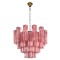 10580/600 Pink LOFT IT MURANO Подвесной светильник с розовыми стеклянными плафонами, 10 x E14, бронзовое металлическое основание