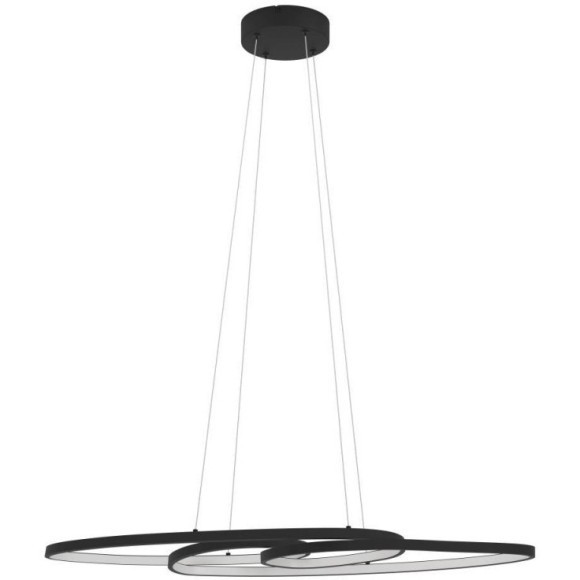 900948 Люстра диммируемая GIANELLA, 36W (LED), 3000K, 3960lm, L1150, B375, H1100, сталь, черный / пластик, белый