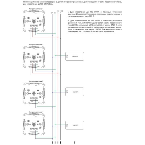Maytoni RCP01402002 721033 Белая роторная панель цифрового управления DALI DT6 Dim DA+/DA- 100-240В, функция питания шины DALI, до 50 питаемых устройств