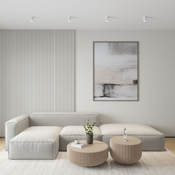 DK2008-WH Светильник накладной IP20 макс 50Вт GU10 белый алюминий