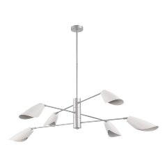 SLE1254-103-06 Светильник подвесной Серебристый/Белый E14 6*60W ALTON SLE1254-103-06 Светильник подвесной Серебристый/Белый E14 6*60W ALTON