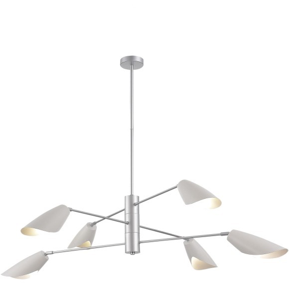 SLE1254-103-06 Светильник подвесной Серебристый/Белый E14 6*60W ALTON SLE1254-103-06 Светильник подвесной Серебристый/Белый E14 6*60W ALTON