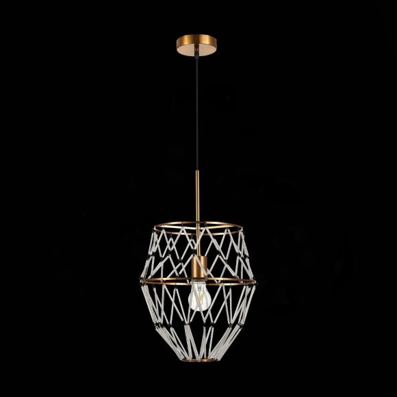 SL1016.213.01 Светильник подвесной ST-Luce Золотистый/Золотистый, Прозрачный E27 1*60W NARRIO SL1016.213.01 Светильник подвесной ST-Luce Золотистый/Золотистый, Прозрачный E27 1*60W NARRIO