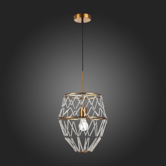 SL1016.213.01 Светильник подвесной ST-Luce Золотистый/Золотистый, Прозрачный E27 1*60W NARRIO SL1016.213.01 Светильник подвесной ST-Luce Золотистый/Золотистый, Прозрачный E27 1*60W NARRIO