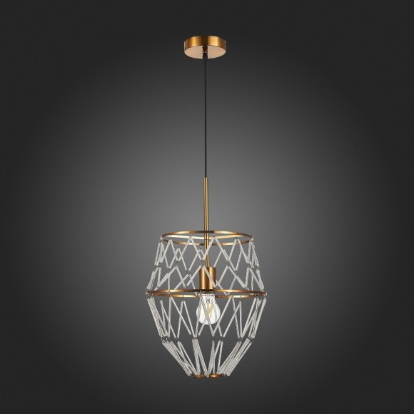 SL1016.213.01 Светильник подвесной ST-Luce Золотистый/Золотистый, Прозрачный E27 1*60W NARRIO SL1016.213.01 Светильник подвесной ST-Luce Золотистый/Золотистый, Прозрачный E27 1*60W NARRIO