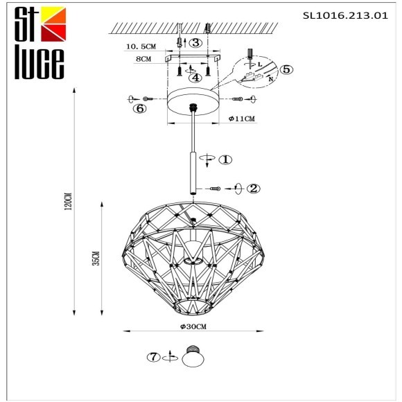 SL1016.213.01 Светильник подвесной ST-Luce Золотистый/Золотистый, Прозрачный E27 1*60W NARRIO SL1016.213.01 Светильник подвесной ST-Luce Золотистый/Золотистый, Прозрачный E27 1*60W NARRIO