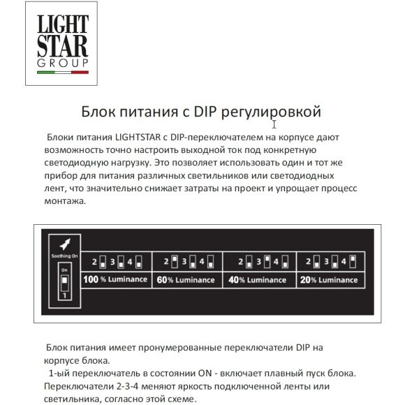 Блок питания 24V 300W Lightstar 424300