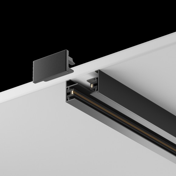 3м черный однофазный двужильный накладной шинопровод Maytoni TRX001-113B