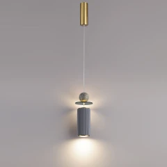 5475/10LB Odeon Light JAZZ Подвесной светильник, латунная арматура и голубые плафоны, LED 10 Вт, 3000 К, 311 Лм, IP20, 220 В