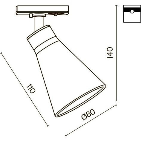 Однофазный двужильный трековый светильник Maytoni Unity TR022-1-GU10-B Virar под сменную лампу GU10