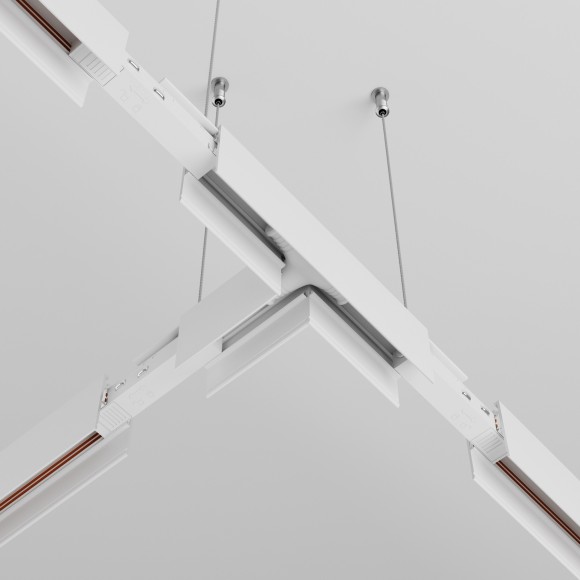 Т-образный коннектор питания для шинопроводов Maytoni Exility TRA034CWT-42W Т-образный коннектор питания для шинопроводов Maytoni Exility TRA034CWT-42W