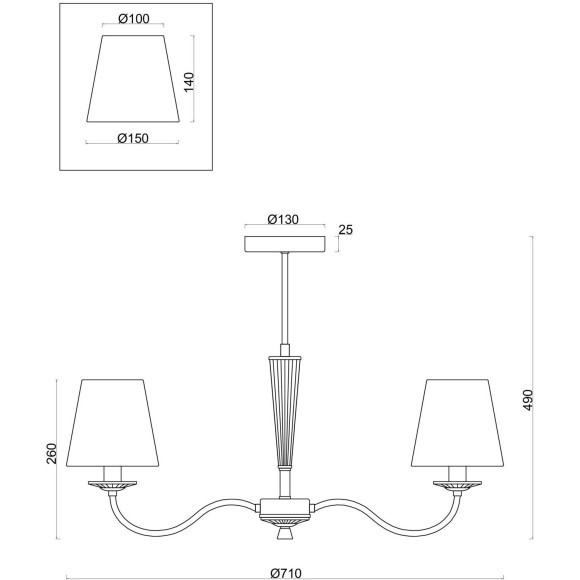 Люстра потолочная Freya FR2027PL-05BS Osborn под лампы 5xE14 40W