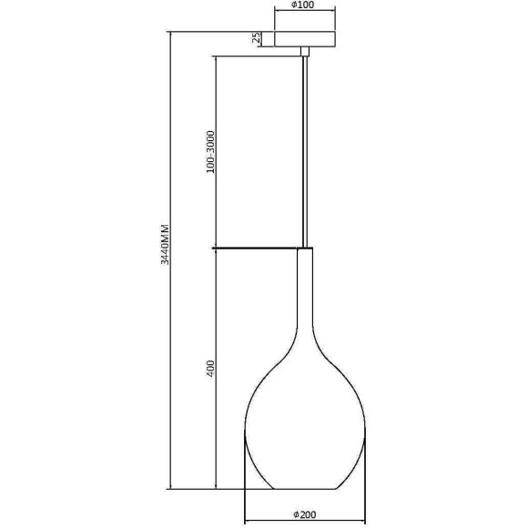 Подвесной светильник Maytoni MOD271PL-01B3
