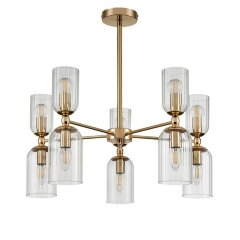 6586/10 MODERNI LN24 золото/прозрачный, металл/стекло Люстра подвесная E14 10*40W 220V KASSIA 6586/10 MODERNI LN24 золото/прозрачный, металл/стекло Люстра подвесная E14 10*40W 220V KASSIA