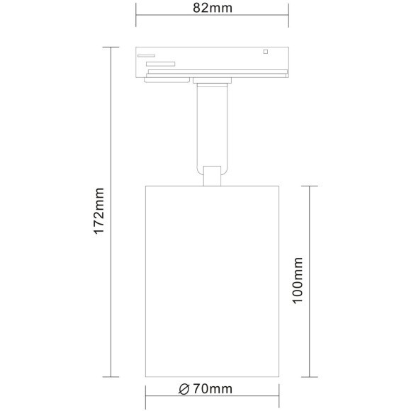 ST302.406.01 однофазный двужильный трековый светильник ST Luce под сменную лампу GU10