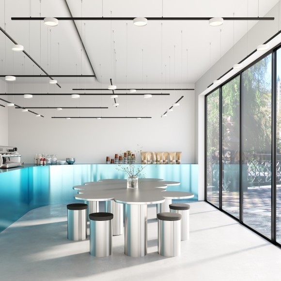 TR189-1-12W4K-B Ультратонкий трековый диммируемый по TRIAC 0/1-10V магнитный светодиодный светильник Maytoni Levity CRI90+ 4000К 630Лм 100° 12Вт