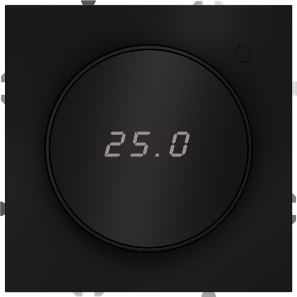Терморегулятор электронный VOLTUM S70 с индикацией и датчиком, для теплого пола, (черный матовый)