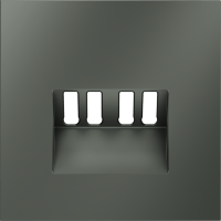 Накладка для розетки акустической 4-местной , S70 (титан)