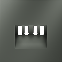 Накладка для розетки акустической 4-местной , S70 (титан)