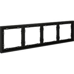 Рамка пластиковая VOLTUM S70 на 4 поста, (черный матовый)