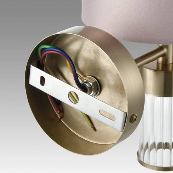 8109/1W MODERNI LN25 латунь титаниум/бежевый, металл/текстиль/стекло Бра E14 40W 220V DAMONA 8109/1W MODERNI LN25 латунь титаниум/бежевый, металл/текстиль/стекло Бра E14 40W 220V DAMONA