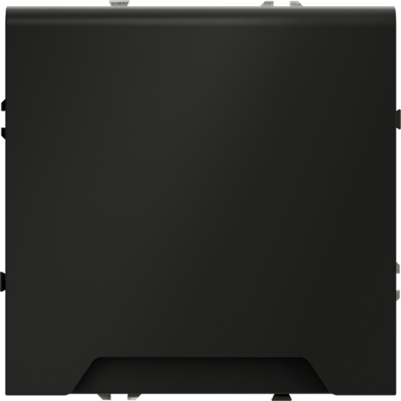 Розетка встраиваемая VOLTUM S70 с заземлением, защитными шторками и крышкой 16А, (черный матовый)